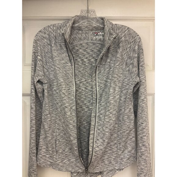 Fila Womens Grey Full-Zip Athletic Performance Running Jacket S - Picture 10 of 14